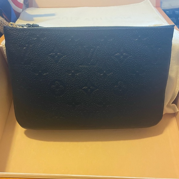 Louis Vuitton Bags Louis Vuitton Black Double Zip Pochette Poshmark